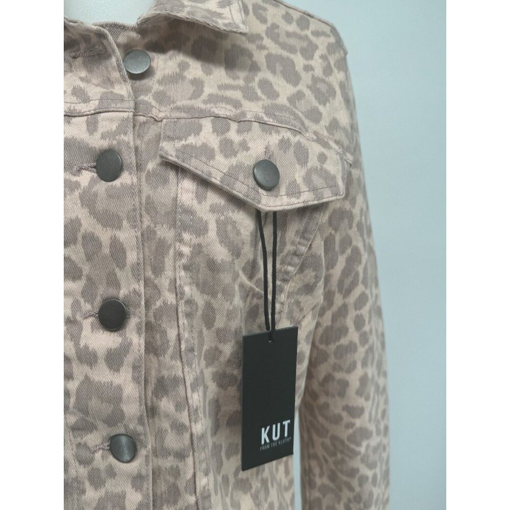 Kut from the Kloth Pink Leopard Jean Jacket - Picture 3 of 16